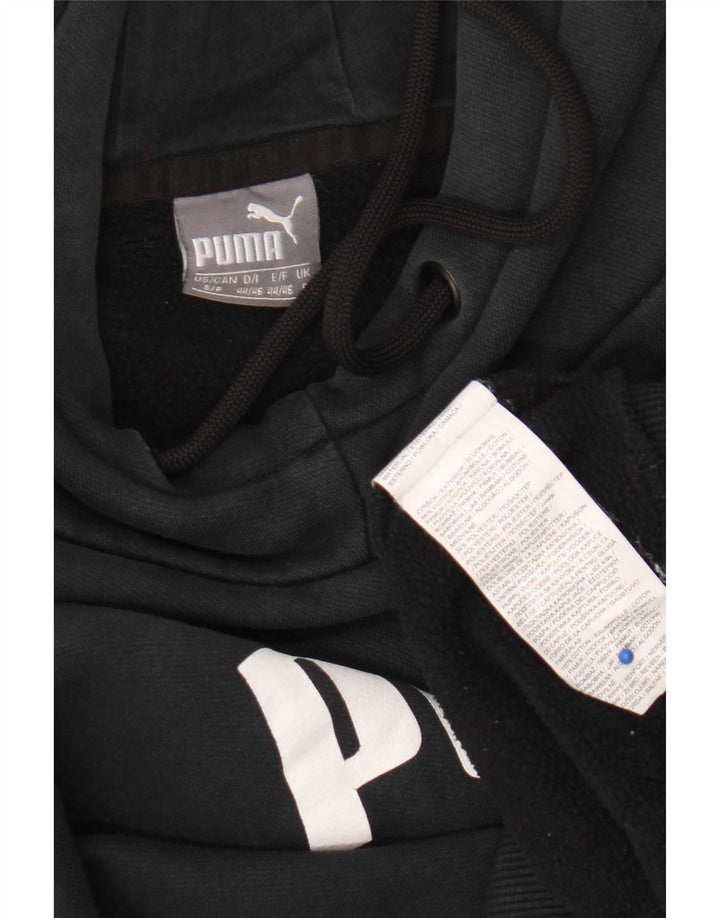 Puma Grafisk hættetrøje til mænd, lille sort bomuld