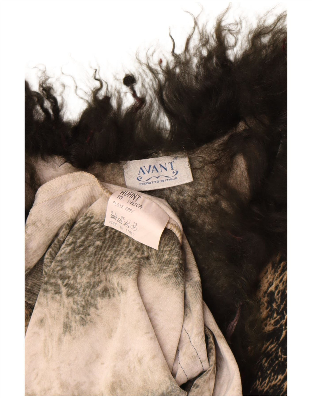 Avant Dame Top Langærmet UK 6 XS Brown Animal Print Polyester