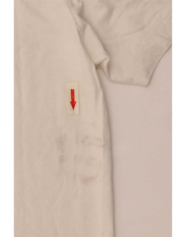 Hugo Boss Herre T-Shirt Top Lille Hvid Bomuld