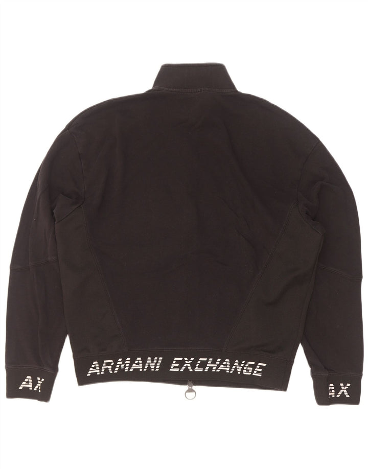 Armani Exchange Herre grafisk træningsdragt Topjakke Medium Sort Bomuld