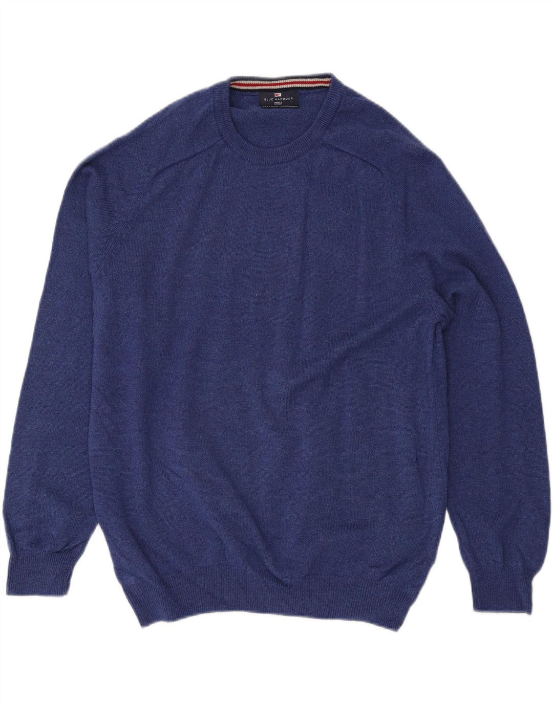 MARKS & SPENCER Herre Blue Harbor Crew Neck trøje Sweater Large Blue Wool