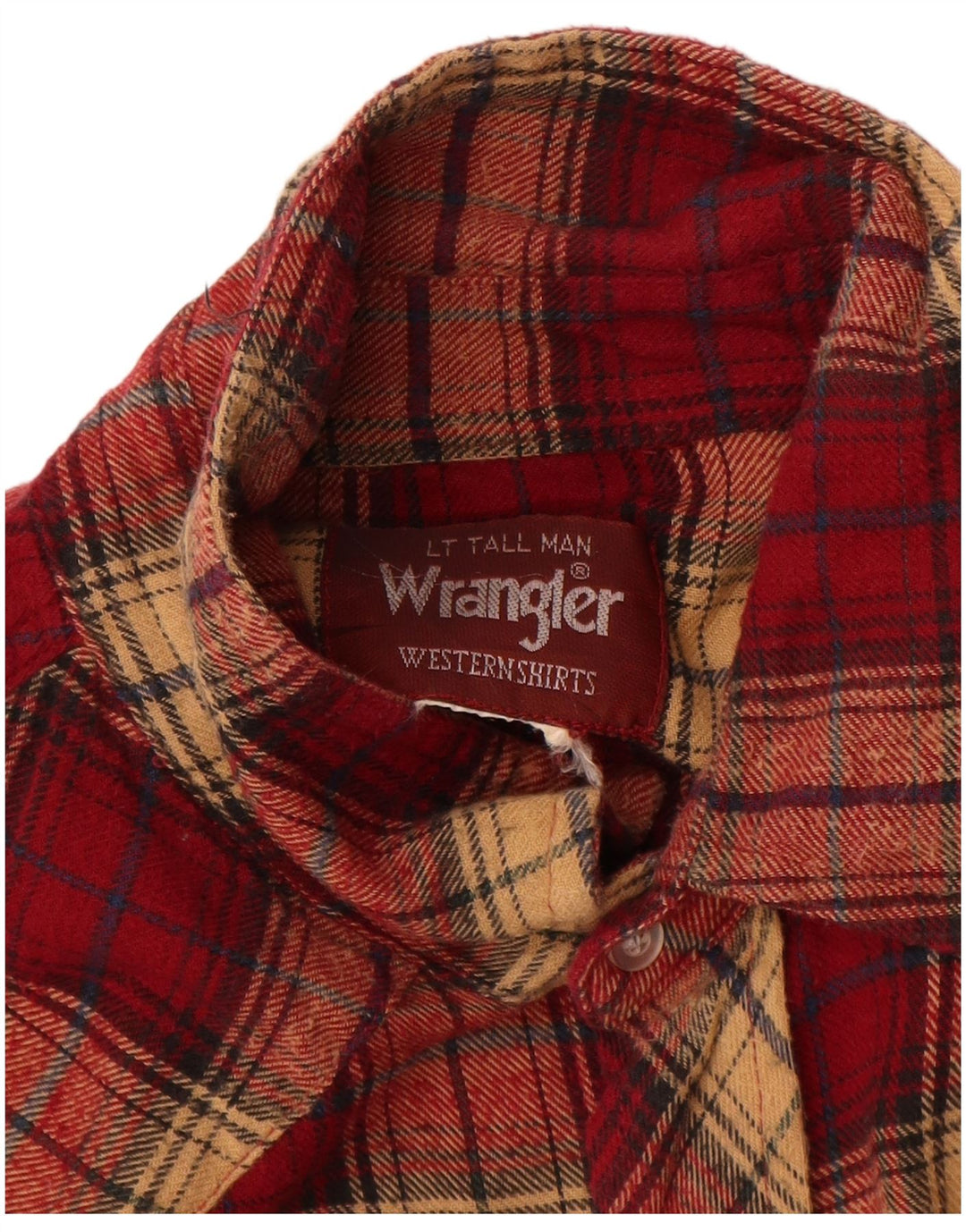 Wrangler Flanellskjorte til mænd, stor rød ternet