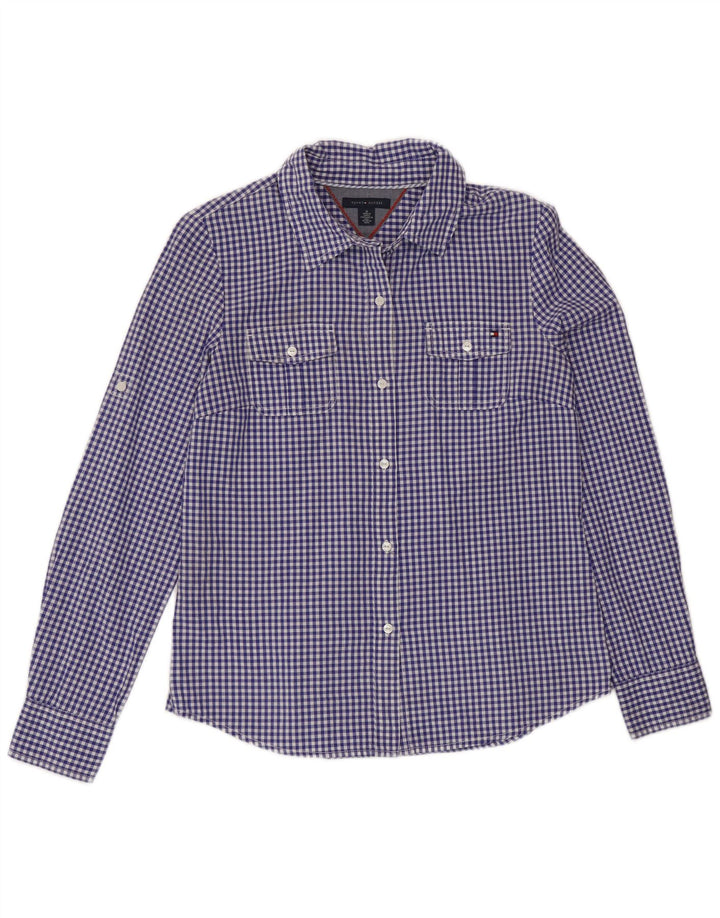 Tommy Hilfiger Dameskjorte UK 12 Medium Blue Gingham Cotton