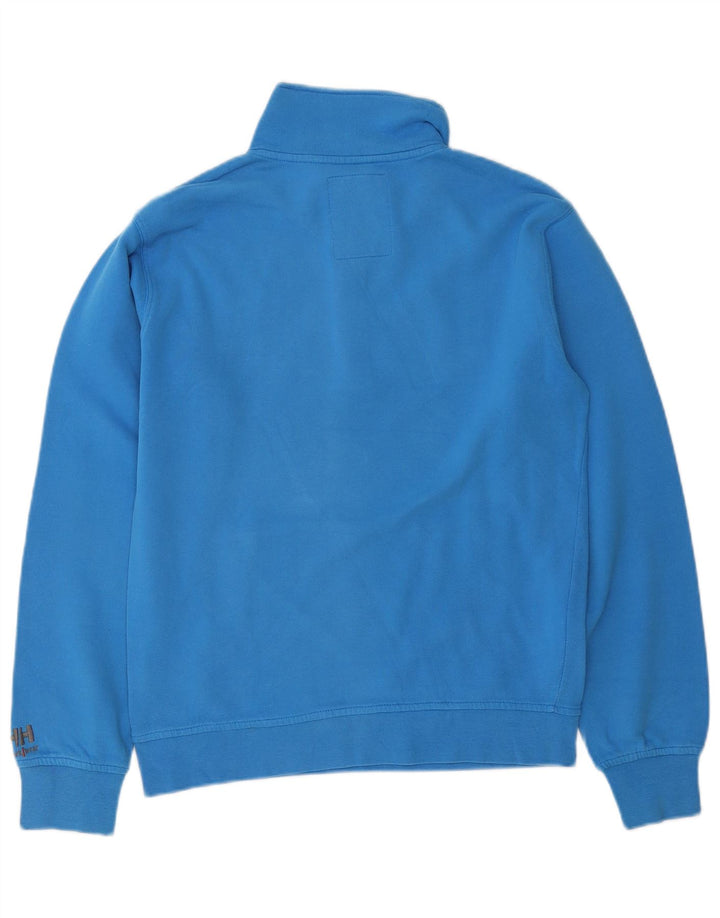 Helly Hansen Herre Workwear Grafisk Zip Neck Sweatshirt Jumper Small Blue