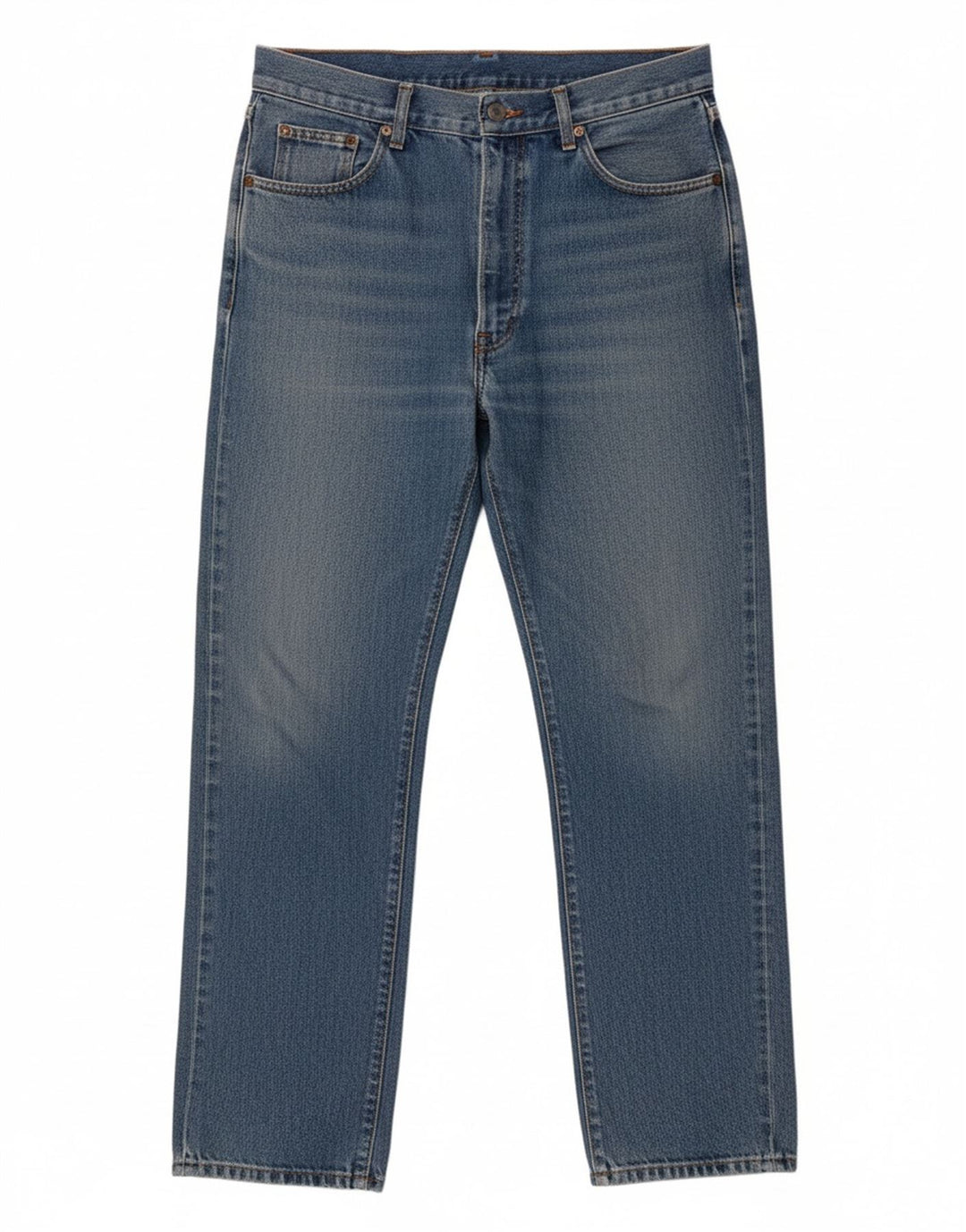 MASH Mens Straight Jeans W30 L30 Blue Cotton