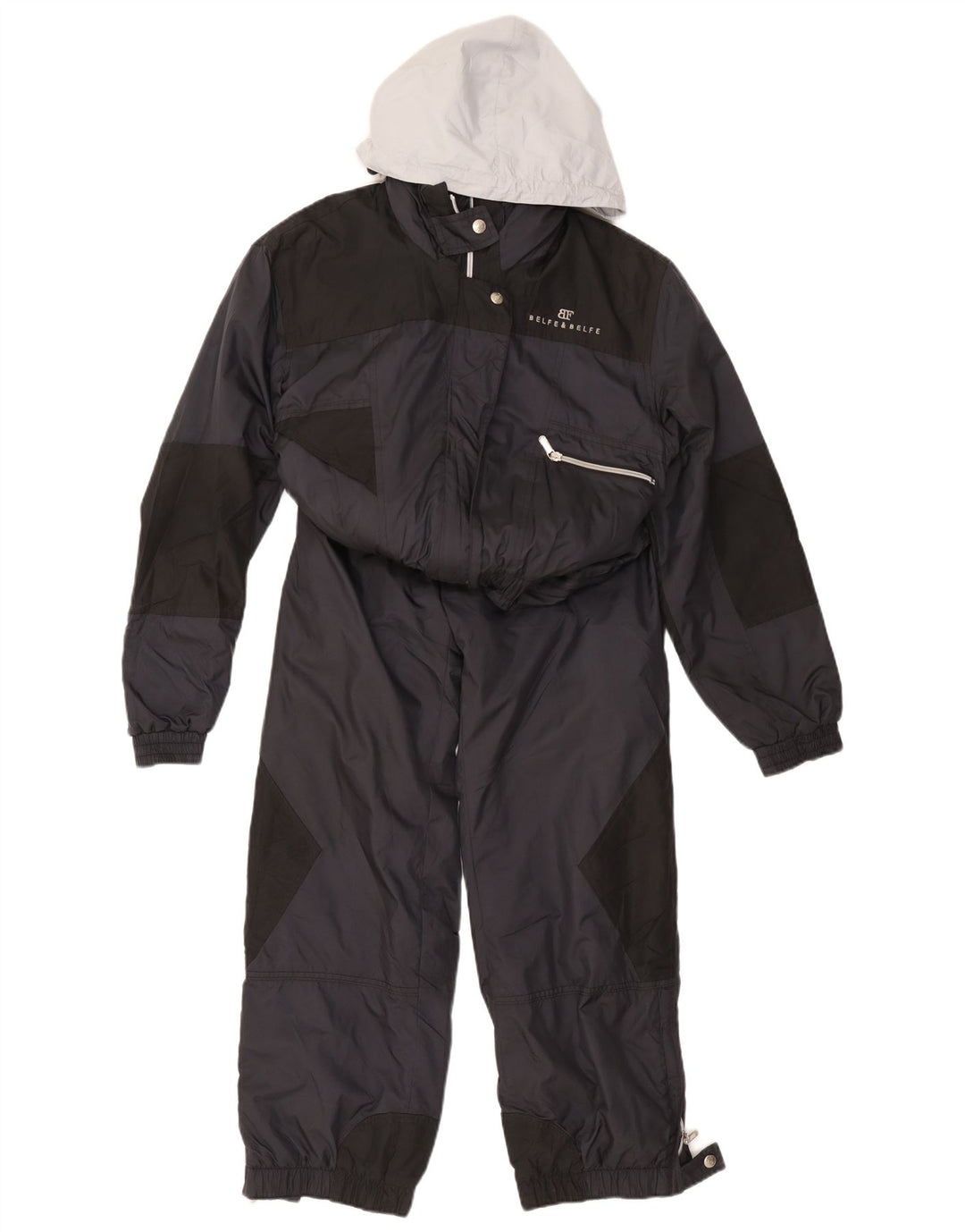 Belfe & Belfe Ski Jumpsuit med hætte til mænd Stor marineblå farveblok