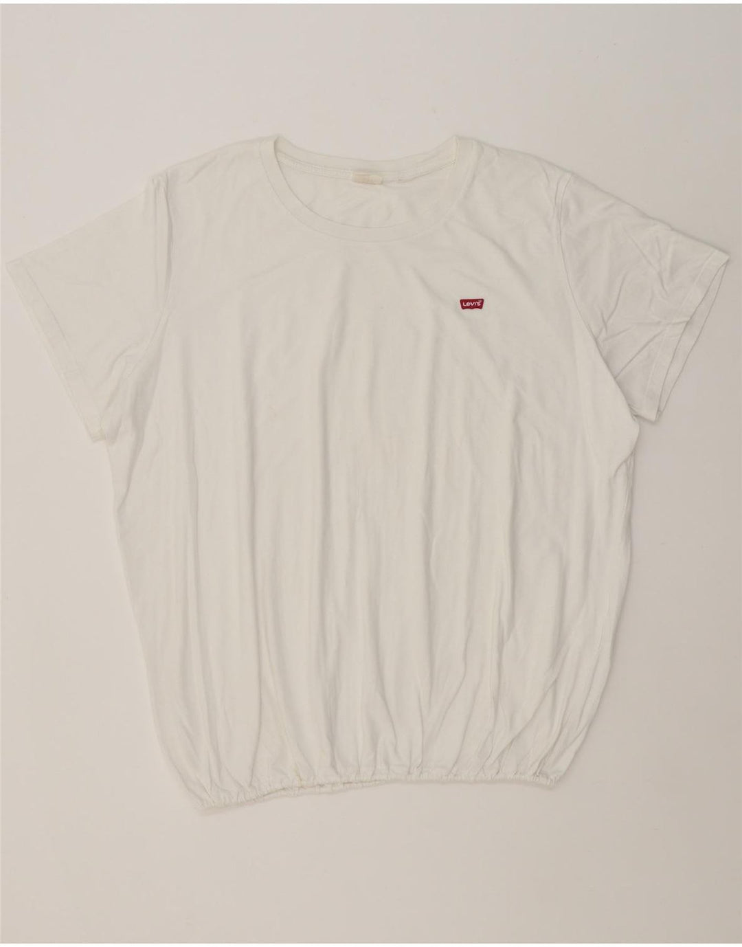 LEVI'S Womens T-Shirt Top UK 22 3XL White Vintage Levi's and Second-Hand Levi's from Messina Hembry 
