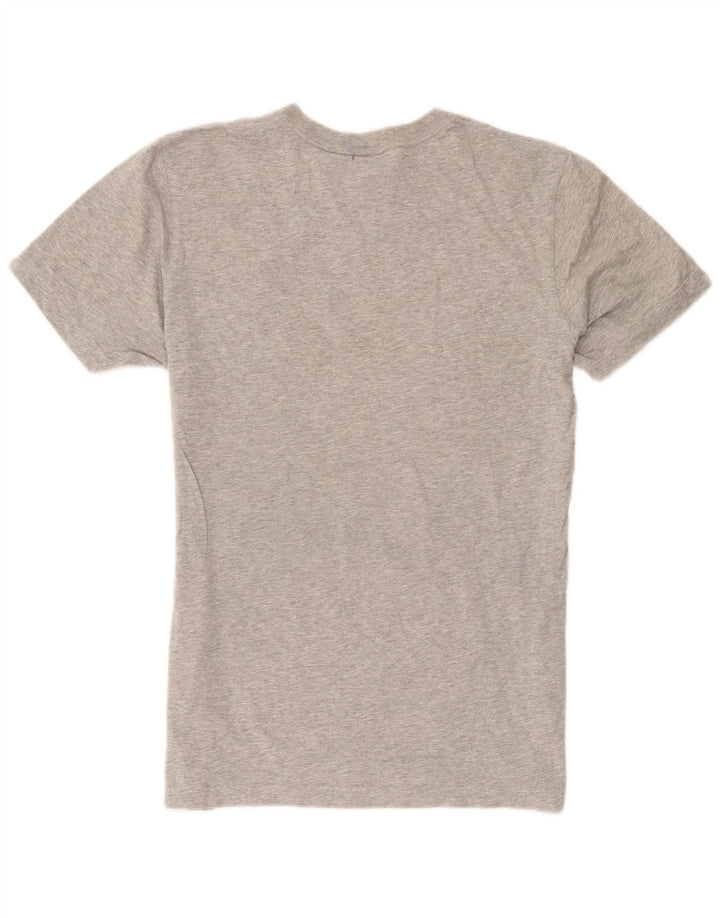 Adidas Herre grafisk T-shirt Top Medium Grey Flecked Bomuld