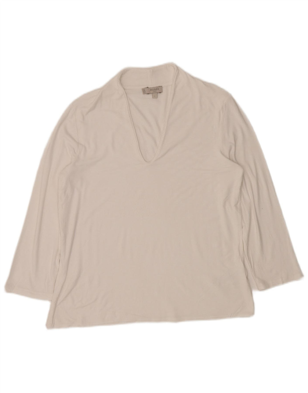 HOBBS Dame Top Langærmet UK 14 Large White Viscose