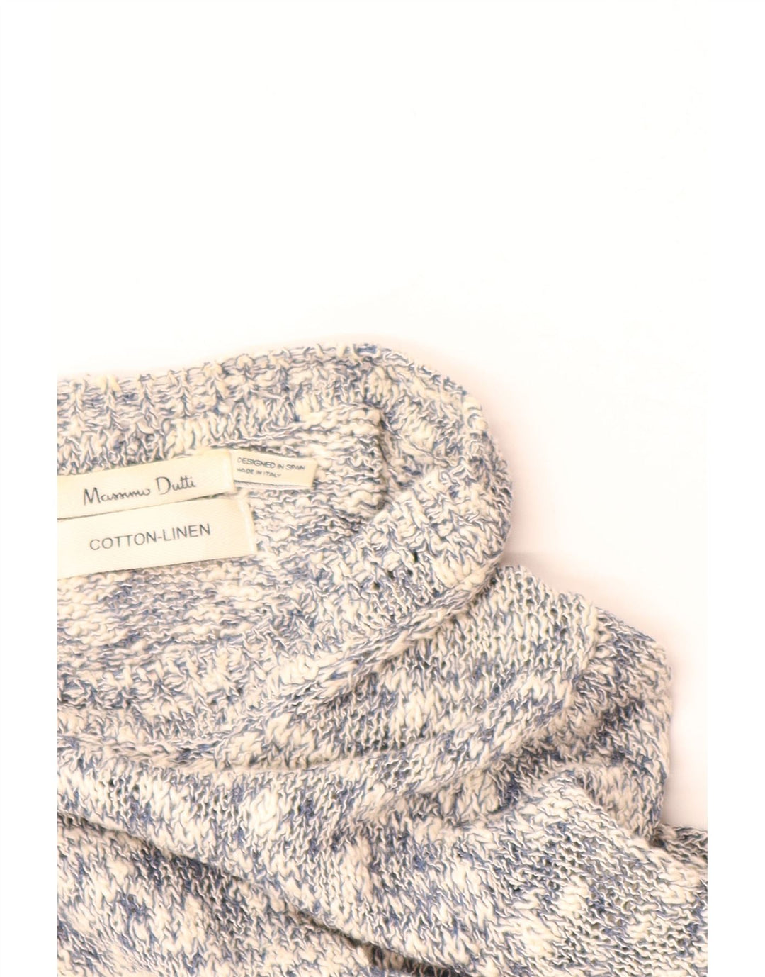 MASSIMO DUTTI Dame Cardigan Sweater UK 12 Medium Grey Flecked Bomuld