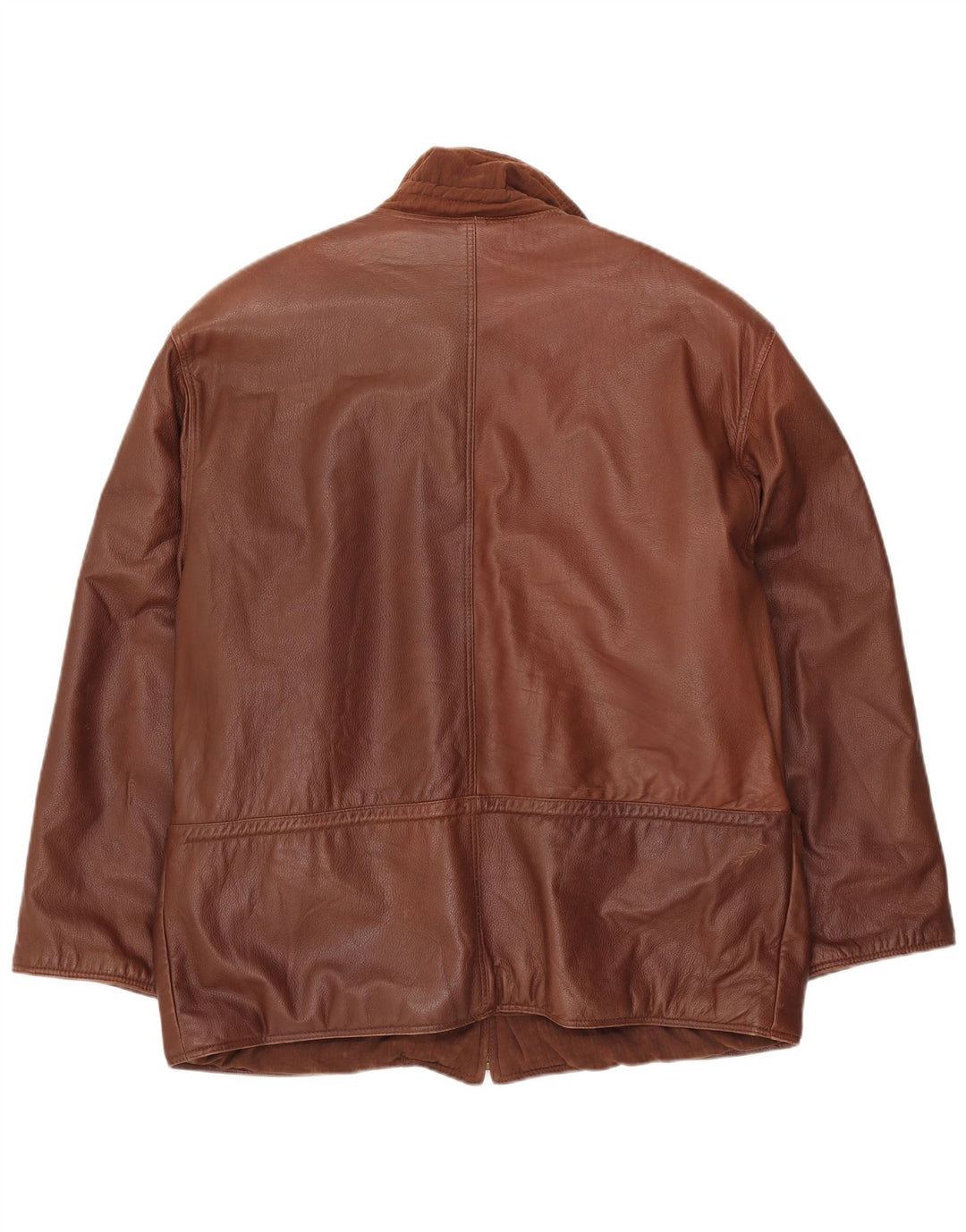 VINTAGE Herre læderjakke UK 42 XL Brunt læder