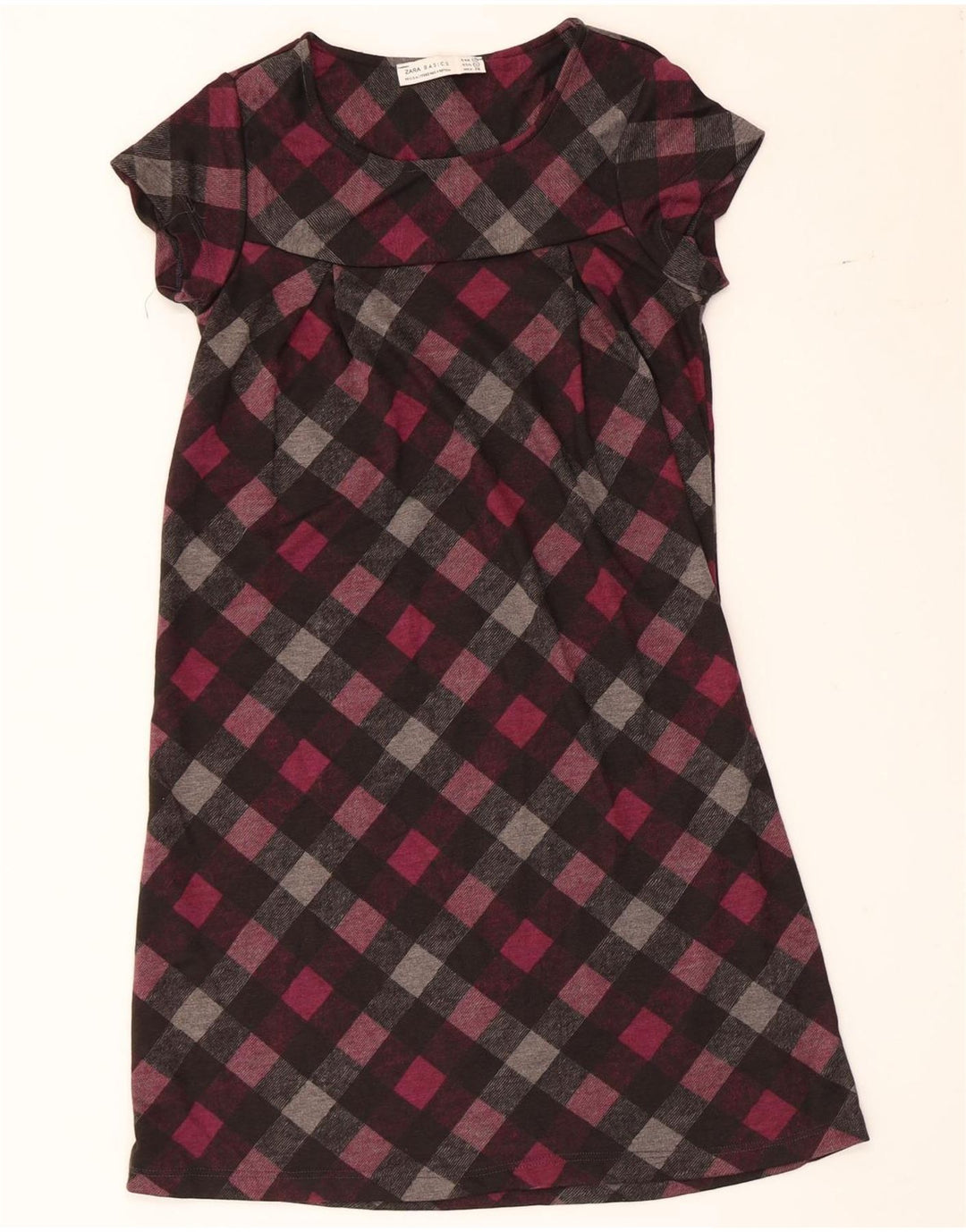 Zara Womens Shift Dress UK 8 Small Multicolored Check