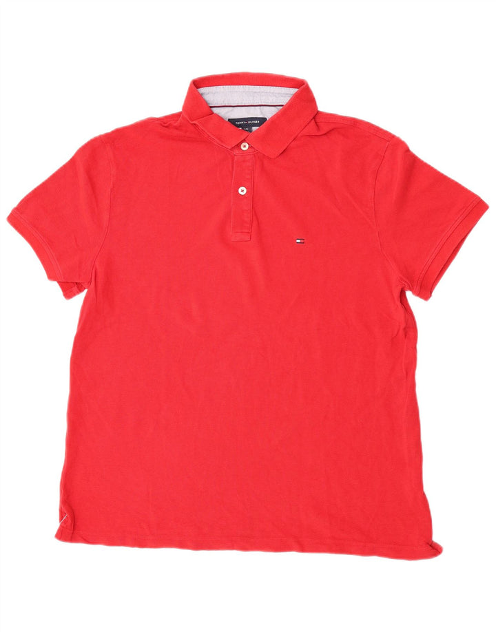 Tommy Hilfiger Herre Polo Shirt Stor Rød