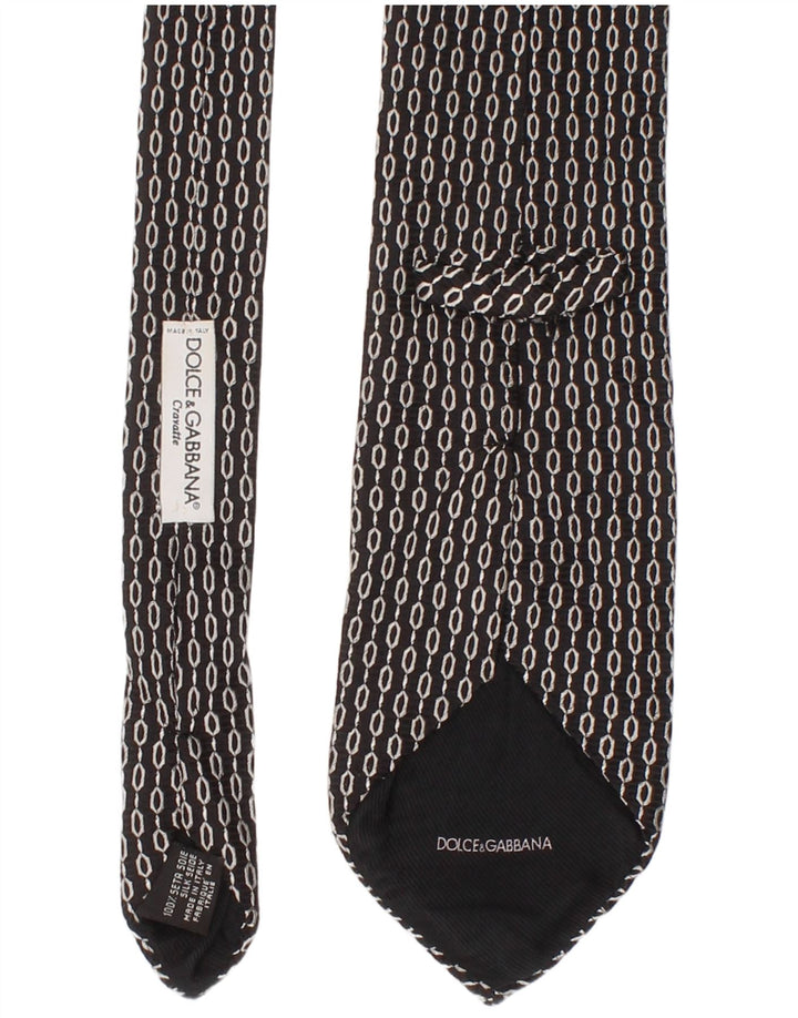 Dolce & Gabbana Herre slips One Size Sort Geometrisk Silke Classic
