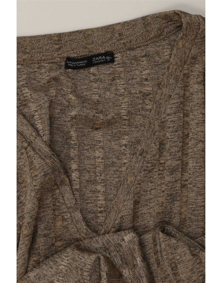 Zara Womens Basic Dress UK 14 Medium Grey Flecked
