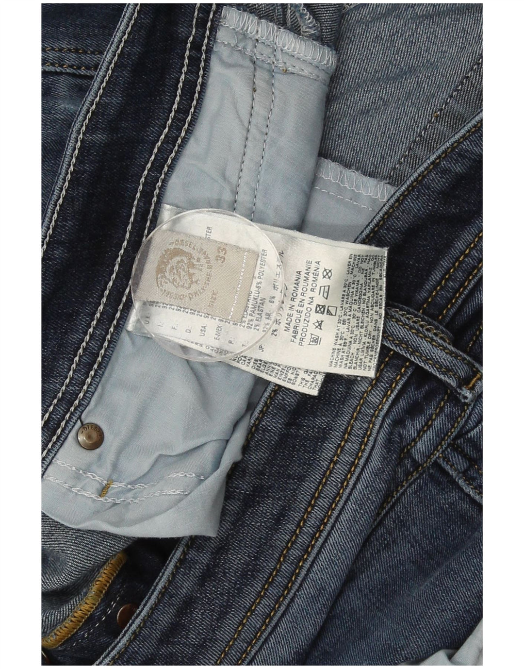 Diesel Herre Skinny Jeans W33 L33 Blå Bomuld