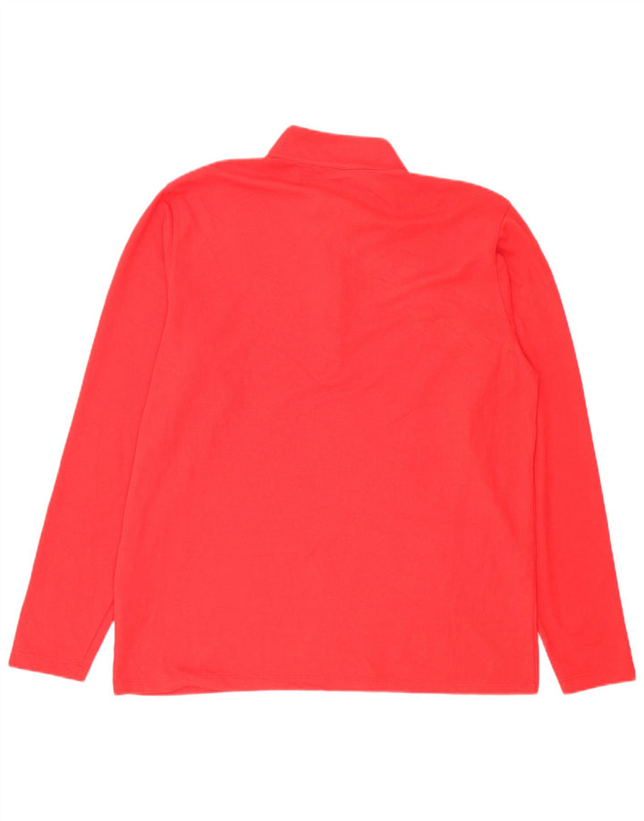 NIKE Mens Dri Fit Standard Fit Zip Neck Pullover Tracksuit Top XL Red