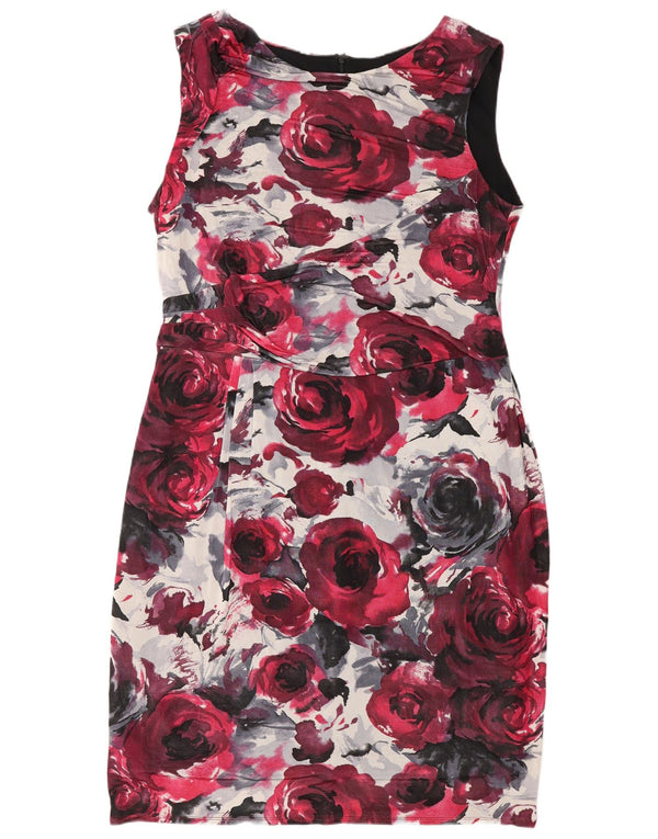 Phase Eight Womens Sheath Dress UK 18 XL Burgundy Floral Viscose