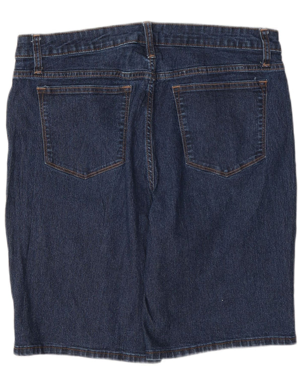 Lee Womens Riders Mid Rise Bermuda-denimshorts US 14 XL W34 Blue Cotton