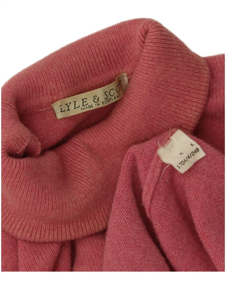 Lyle & Scott Dame Rullehals Sweater UK 14 Medium Pink