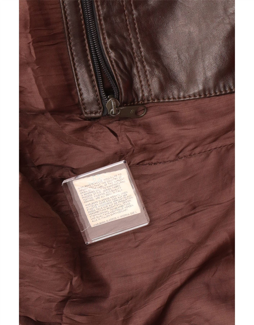 VINTAGE Herre læderjakke UK 38 Medium Brun