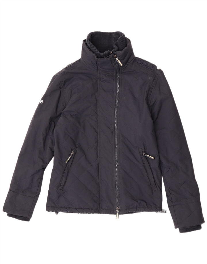 Superdry Herre Quiltet Windbreaker Jacket UK 38 Medium Navy Blue Nylon