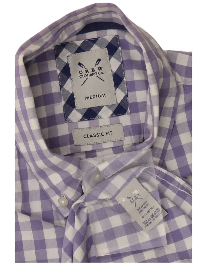 Crew Clothing Herre Classic Fit skjorte Medium Lilla Gingham Cotton