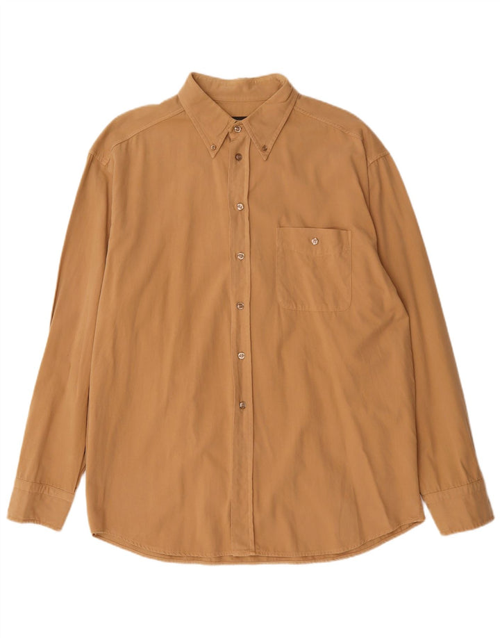 Wampum herreskjorte 2XL brun bomuld