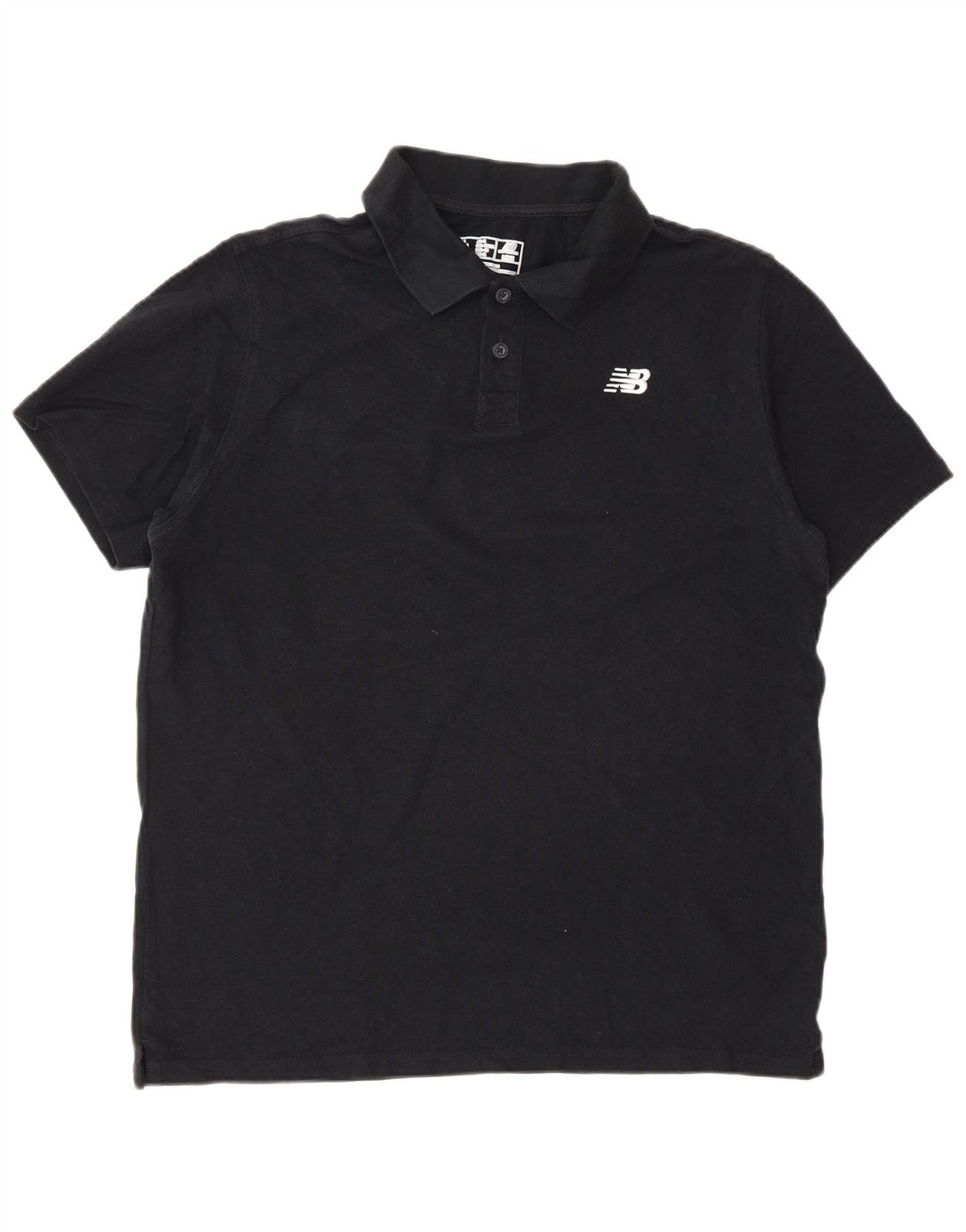 New Balance herre poloshirt stor sort bomuld