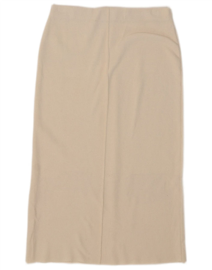 Zara Dame Midi Nederdel Medium W28 Off White