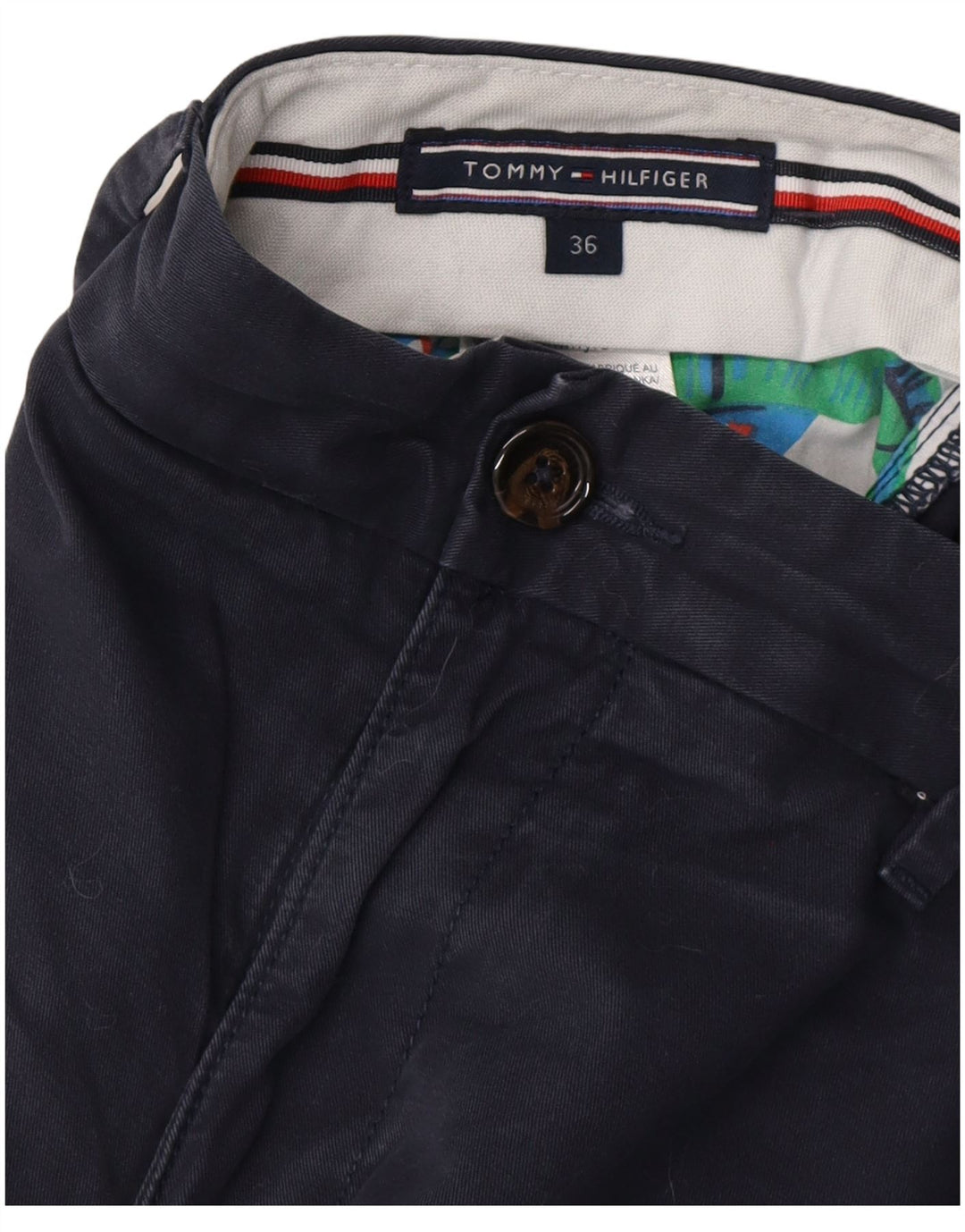 TOMMY HILFIGER Chino Shorts til mænd W36 Large Navy Blue