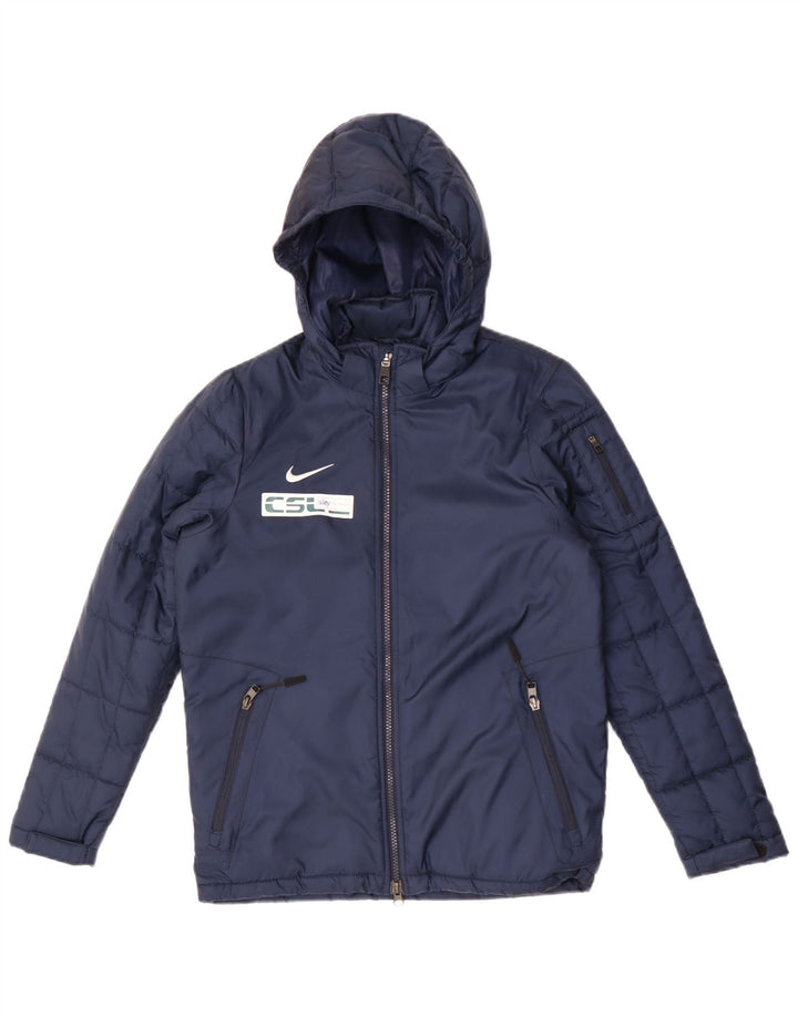 Nike hættejakke til drenge 10-11 år medium marineblå polyester