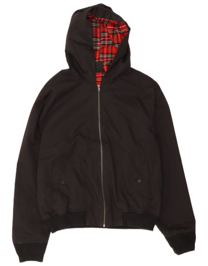 Brandit Dame Hooded Bomber Jacket UK 16 Large Black Polyester