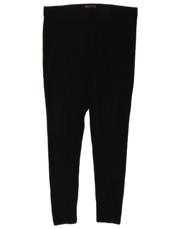 Marks & Spencer Womens Leggings UK 16 Large Black Bomuld