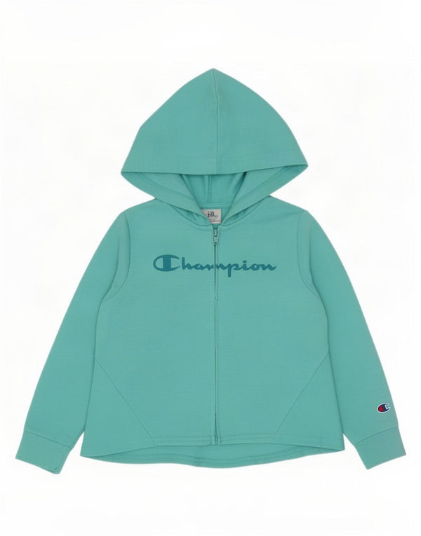 Champion Girls grafisk hættetrøje med lynlås 3-4 år turkis polyester