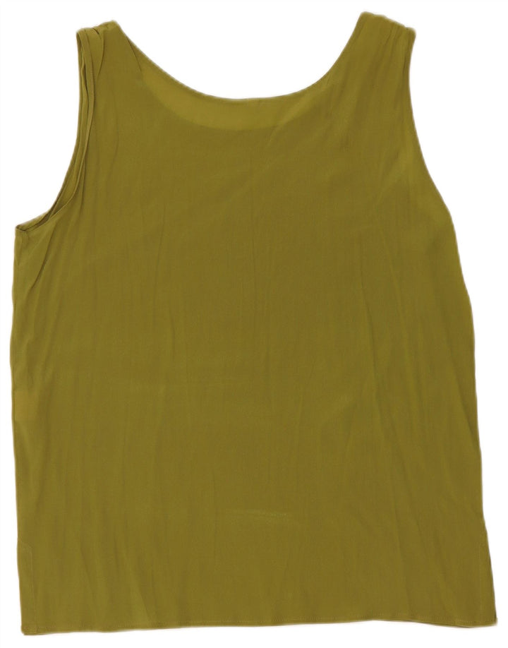 Vintage damevest Top UK 14 Medium Green Acetate