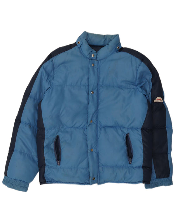 Brunik Herre polstret jakke UK 40 Large Blue Colourblock