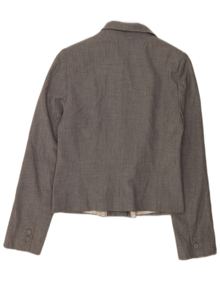 Oasis Dame 1 Knap Blazer Jacket UK 10 Small Grå Polyester
