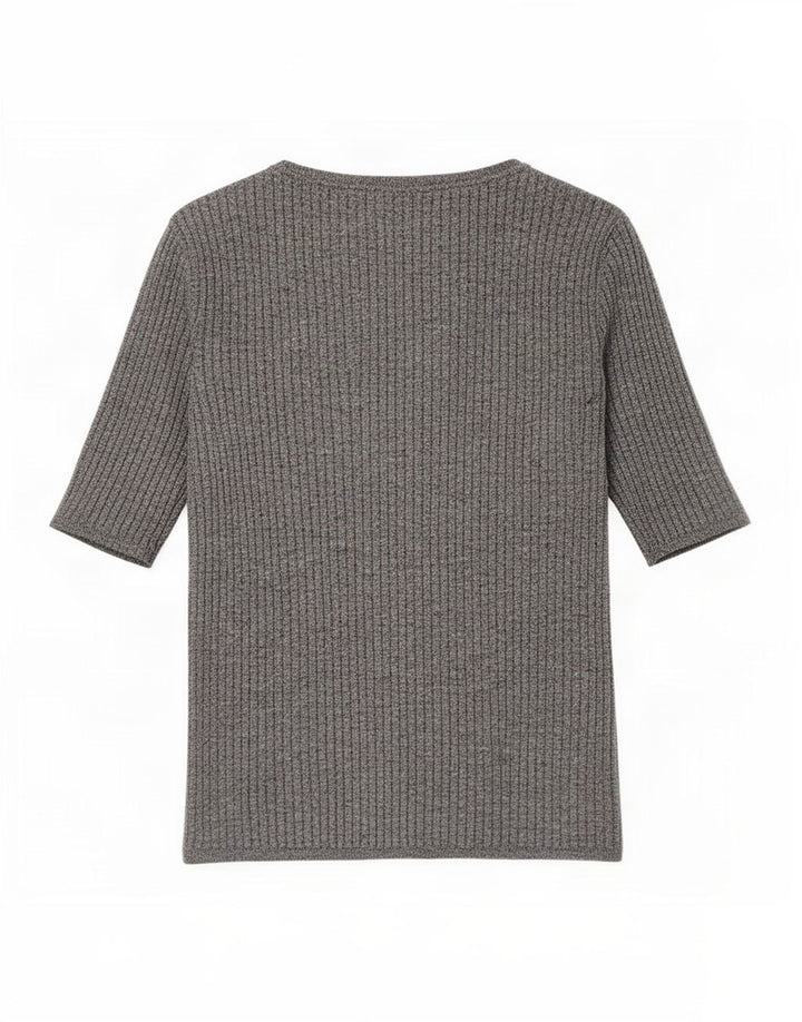 Marks & Spencer Damebluse Top UK 12 Medium Sort Flecked Viscose