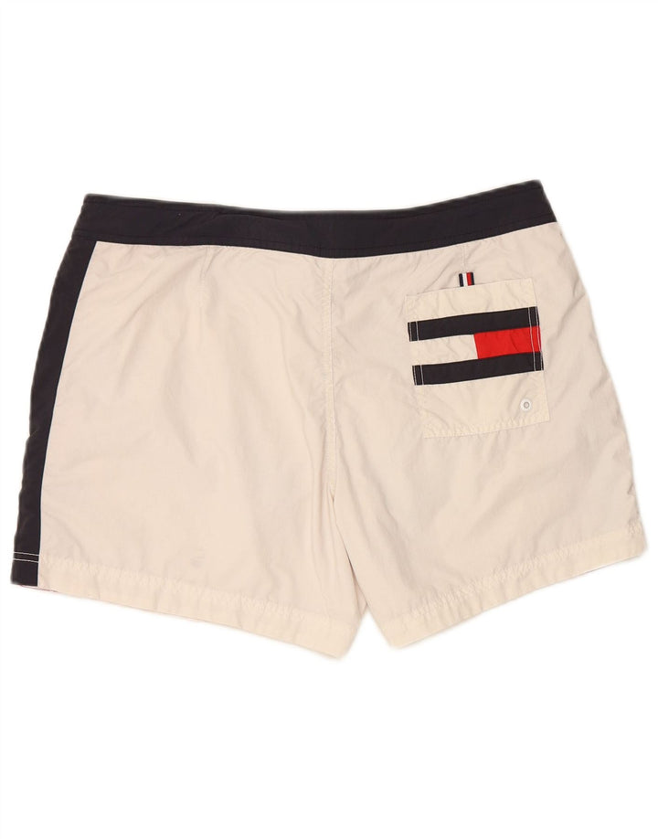 TOMMY HILFIGER Grafiske badeshorts til mænd, store off White Colourblock