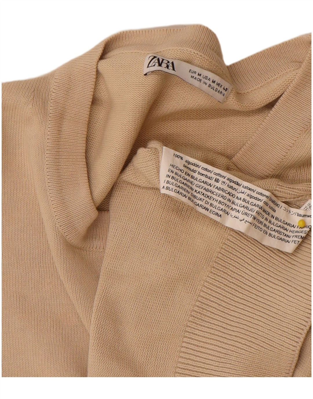 Zara Herrevest Tank Top Medium Beige Bomuld