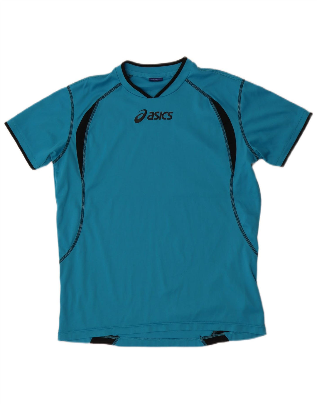 Asics Herre grafisk T-shirt Top Medium Blue Colourblock Polyester