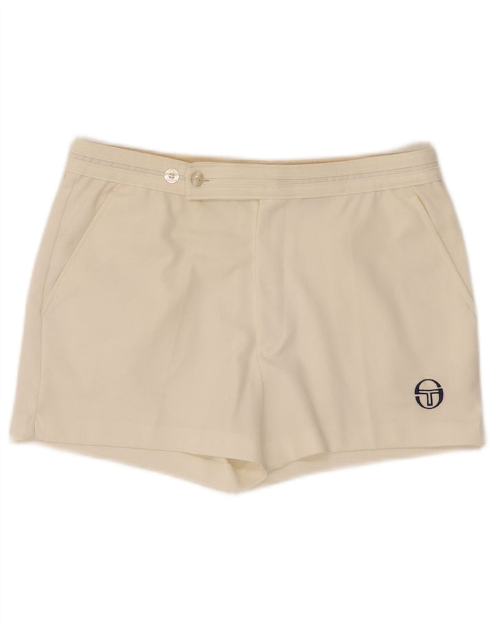 Sergio Tacchini Herre Chino Shorts IT 48 Medium W30 Hvid Polyester