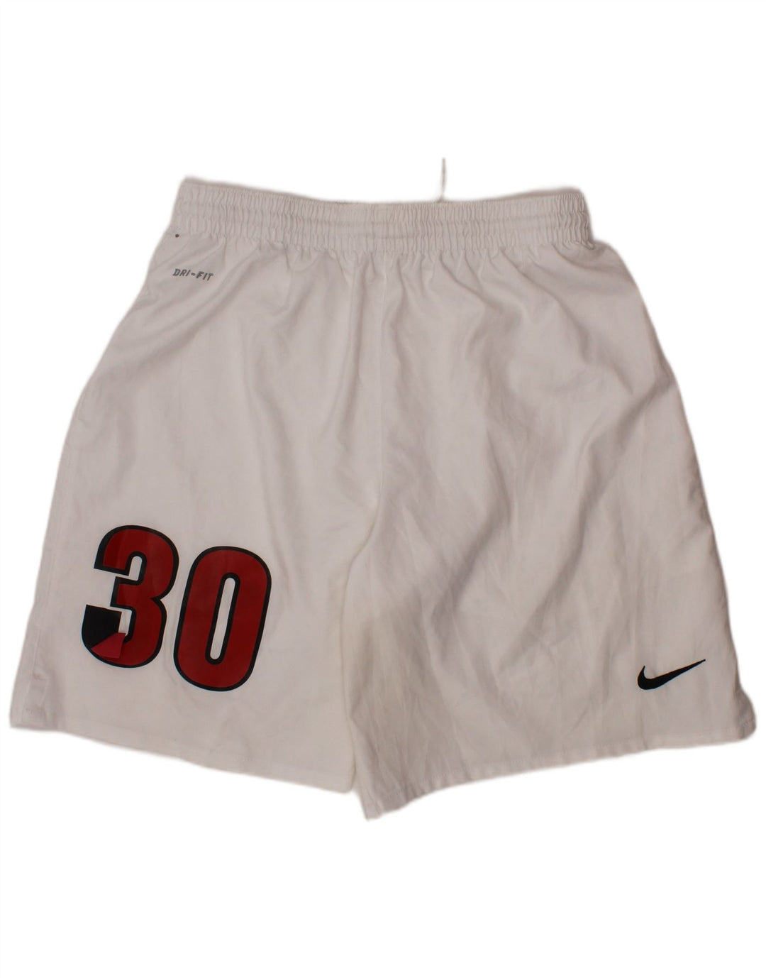 NIKE Dri Fit grafiske sportsshorts til drenge 12-13 år, store hvide polyester