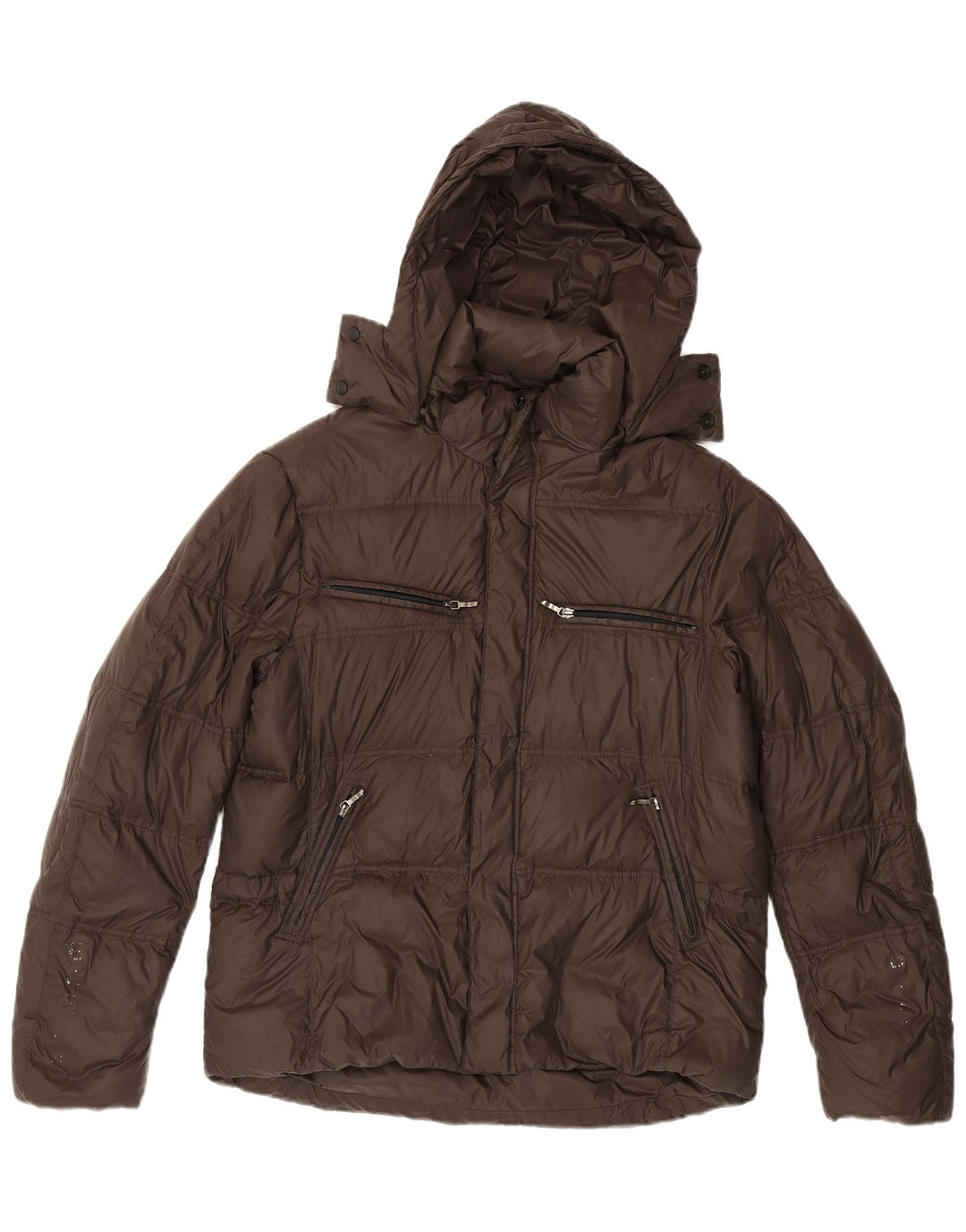 Brema Herre hættepolstret jakke IT 52 XL Brun nylon