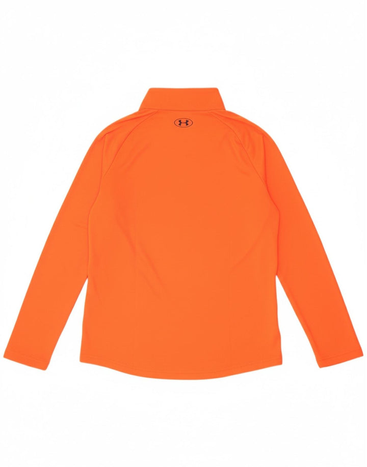 UNDER ARMOUR Boys Pullover Tracksuit Top 11-12 Years Large Orange Sports