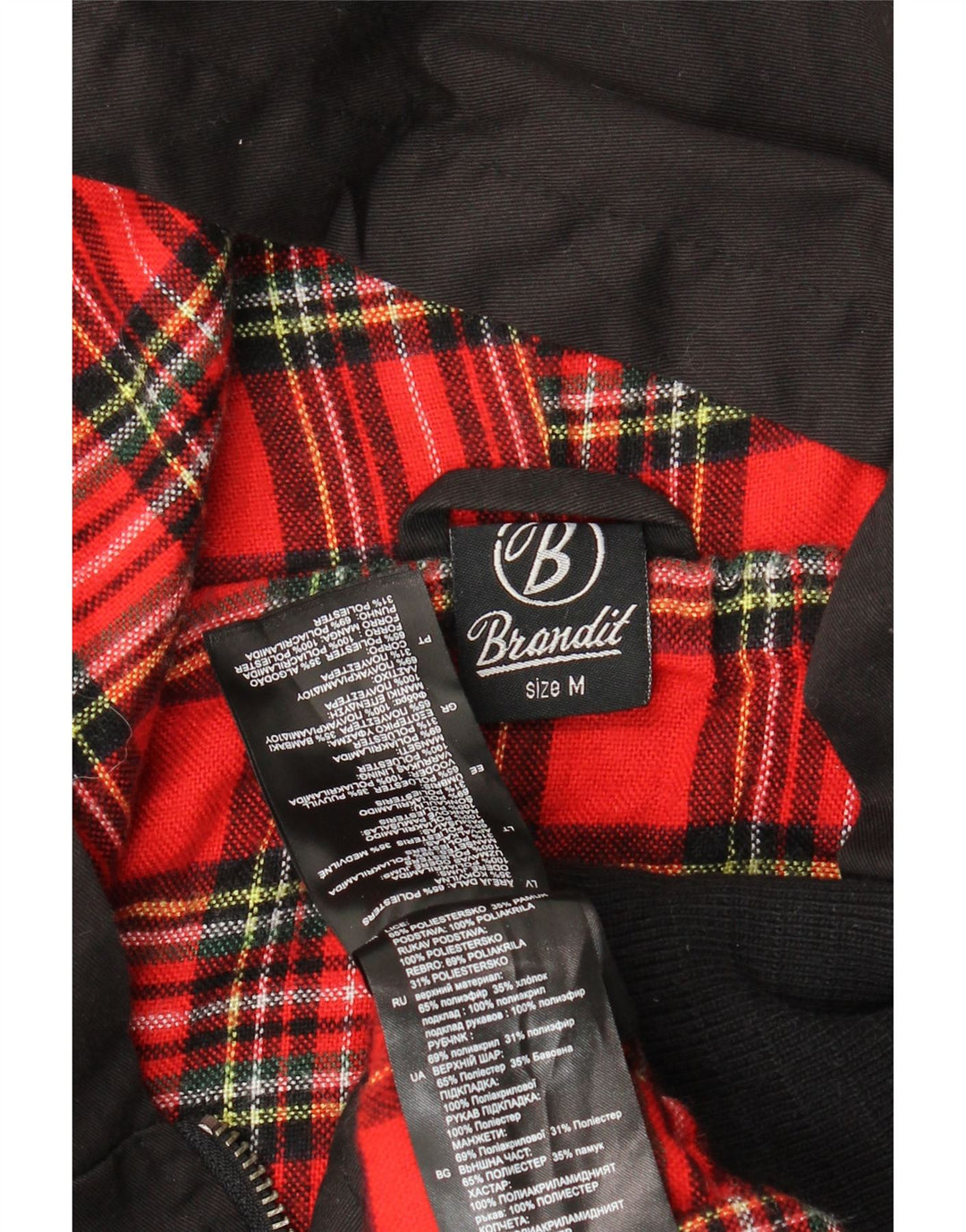 BRANDIT Bomberjakke med hætte til mænd UK 38 Medium Sort Polyester