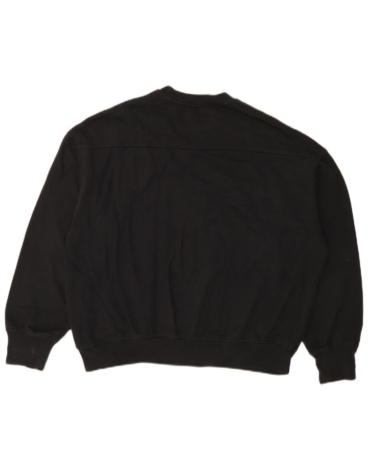 Levi's Dame Oversized Sweatshirt Jumper UK 6 XS Sort Bomuld