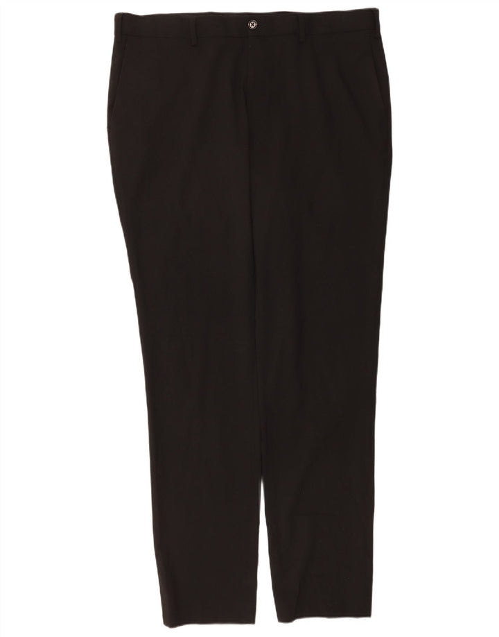 Marks & Spencer Herre Slim Fit Chino Bukser W38 L33 Sort Polyester