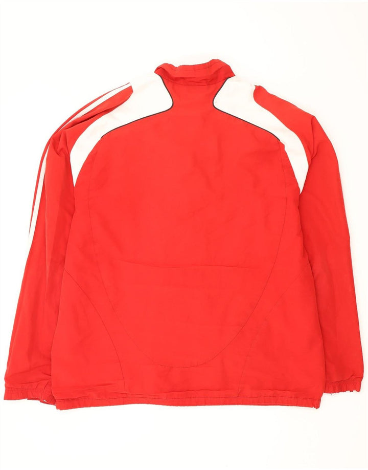 ADIDAS Regnjakke til mænd UK 48/50 XL Rød Colourblock Polyester